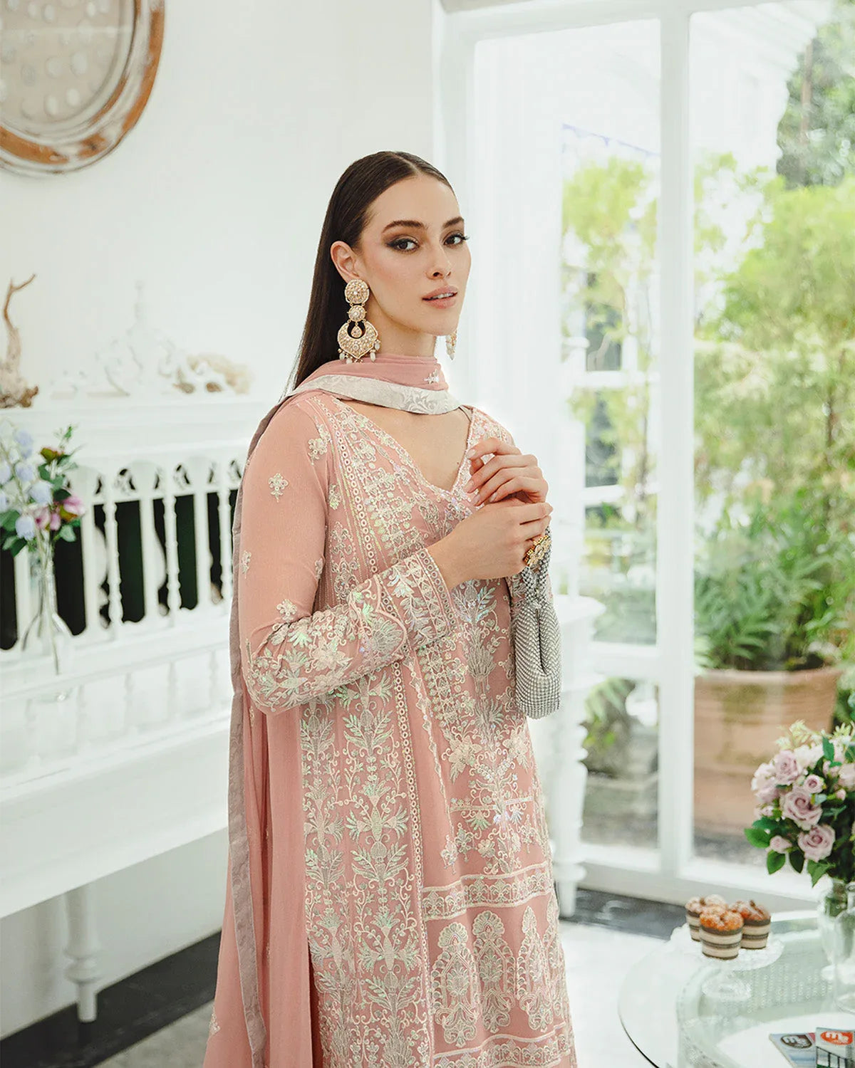 Maryum n Maria | Freesia Ariya Formals | SW23-503 - Pink Nude - Negar - Aqsa Fabrics