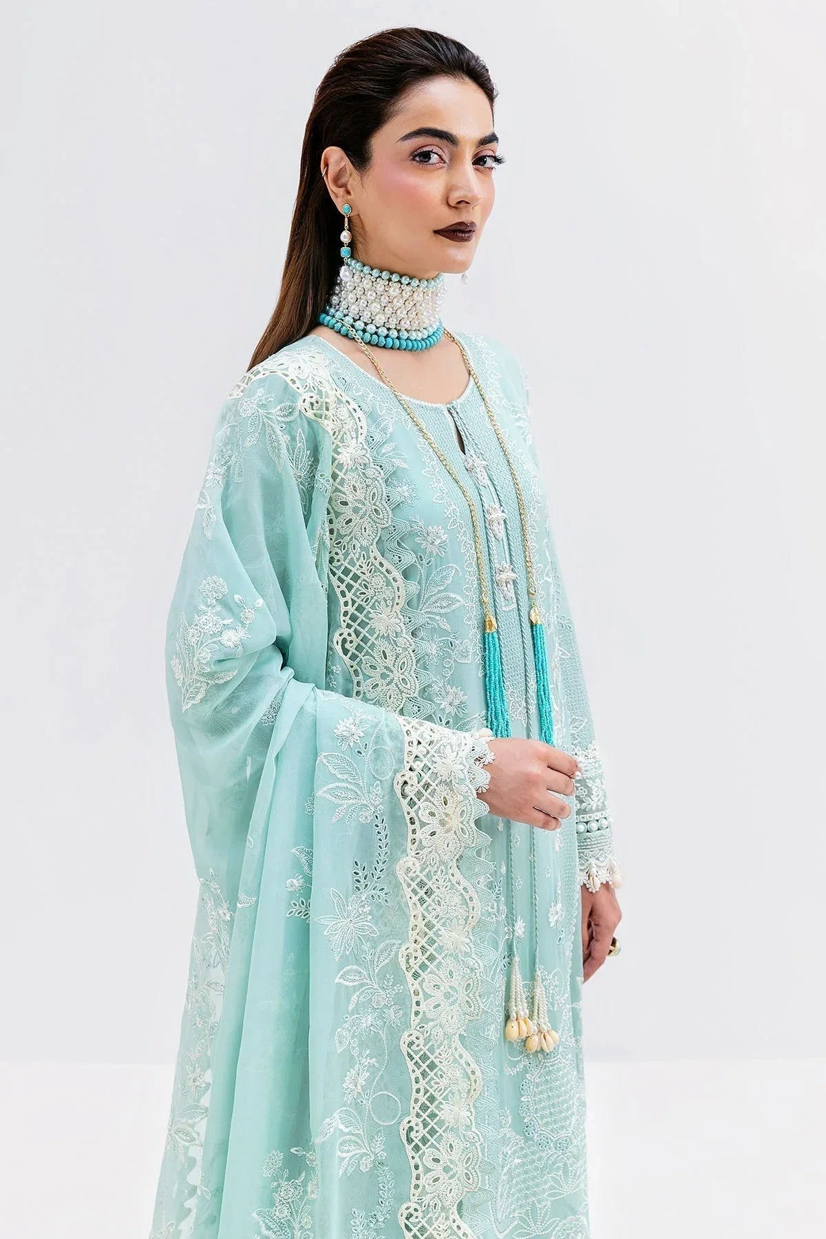 Imrozia Premium | Luxe Serene 25 | S-1087 AQUA - Aqsa Fabrics