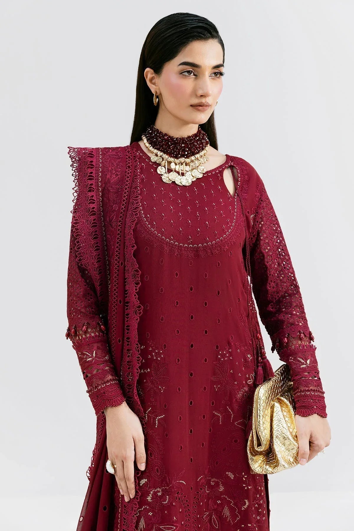 Imrozia Premium | Luxe Serene 25 | S-1089 SCARLET - Aqsa Fabrics