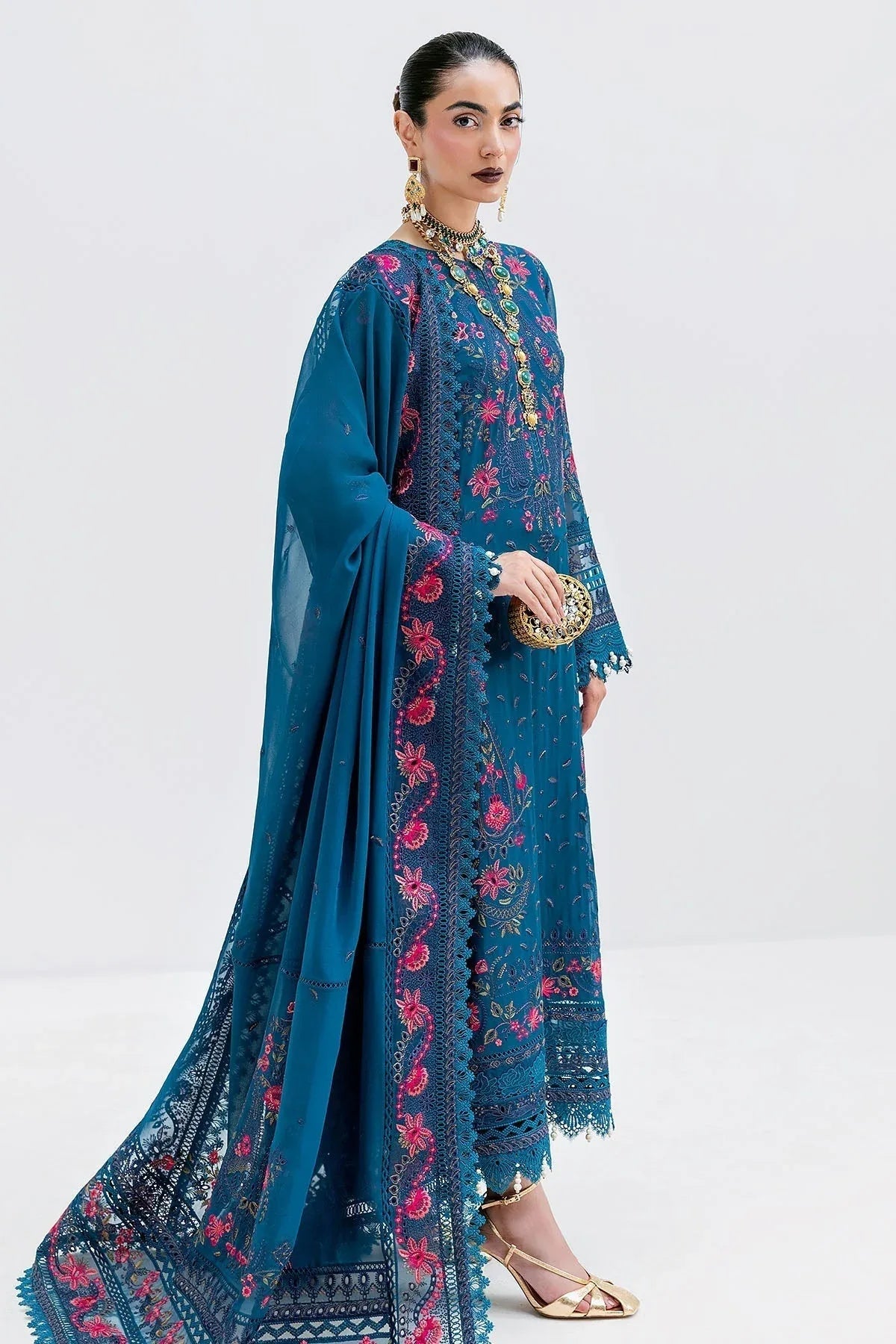 Imrozia Premium | Luxe Serene 25 | S-1093 SAPPHIRE - Aqsa Fabrics