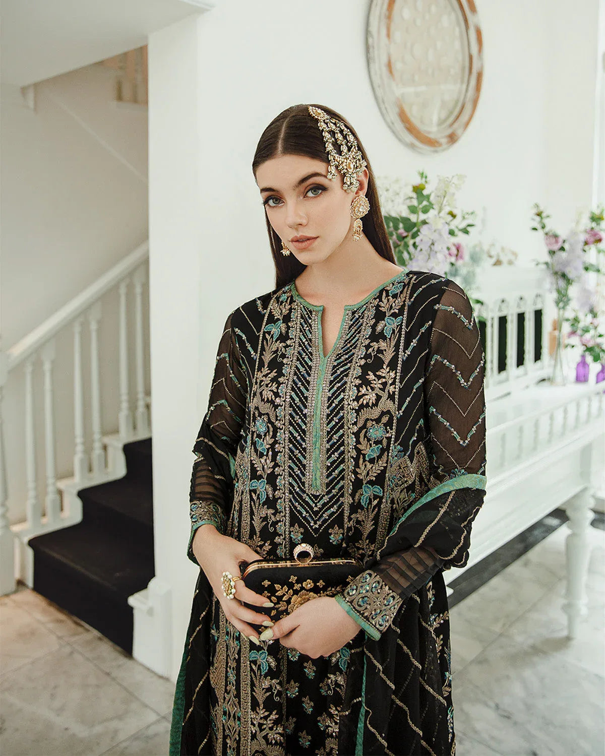 Maryum n Maria | Freesia Ariya Formals |  SW23-507 - Black - Iman - Aqsa Fabrics