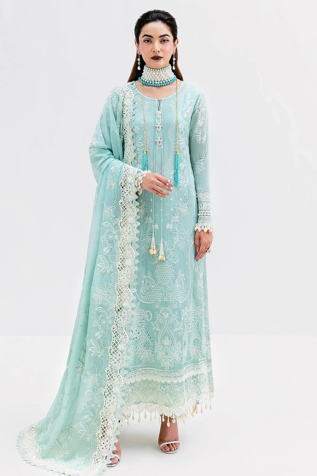 Imrozia Premium | Luxe Serene 25 | S-1087 AQUA - Aqsa Fabrics