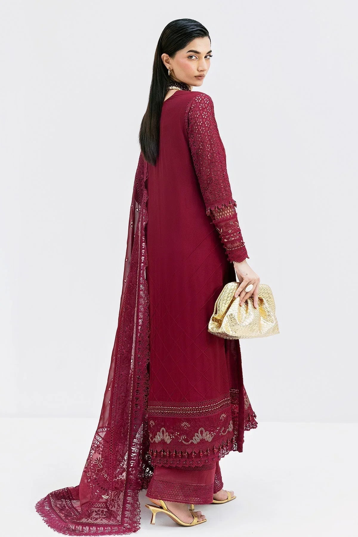 Imrozia Premium | Luxe Serene 25 | S-1089 SCARLET - Aqsa Fabrics