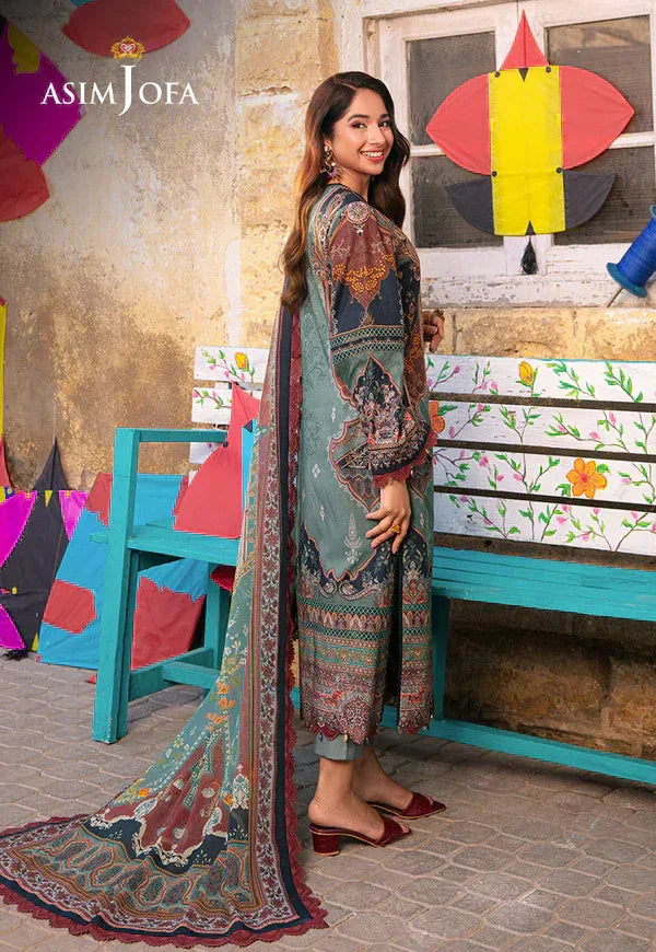 Asim Jofa | Aira Summer Prints | AJAR-01 - Aqsa Fabrics