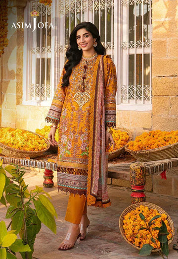 Asim Jofa | Aira Summer Prints | AJAR-15 - Aqsa Fabrics