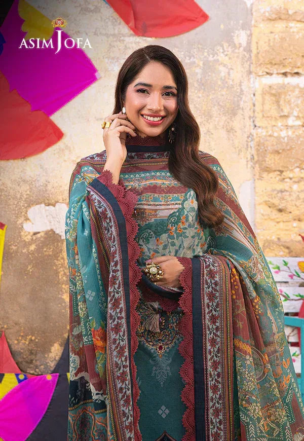 Asim Jofa | Aira Summer Prints | AJAR-01 - Aqsa Fabrics