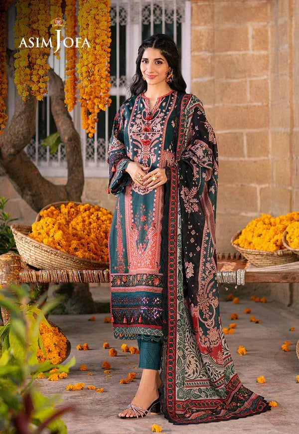 Asim Jofa | Aira Summer Prints | AJAR-13 - Aqsa Fabrics