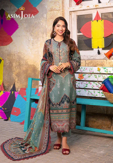 Asim Jofa | Aira Summer Prints | AJAR-01 - Aqsa Fabrics