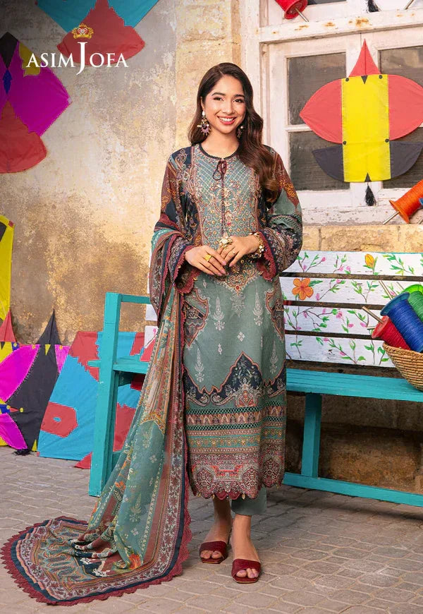 Asim Jofa | Aira Summer Prints | AJAR-01 - Aqsa Fabrics