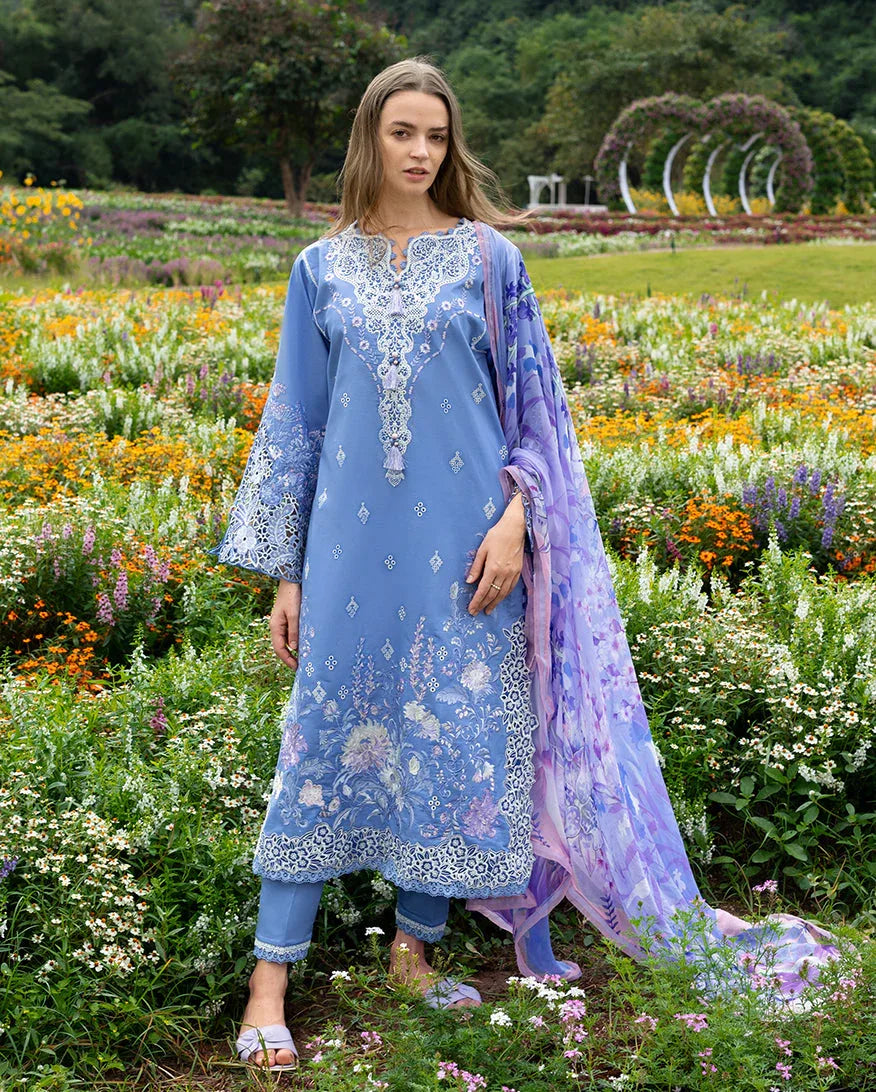 Azure Bloom - Aqsa Fabrics