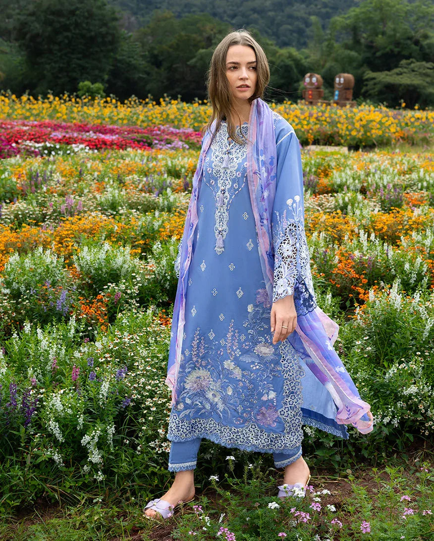Azure Bloom - Aqsa Fabrics