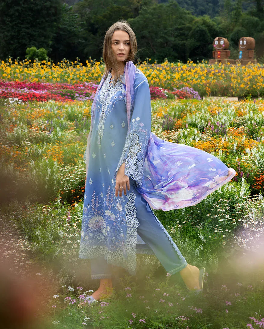 Azure Bloom - Aqsa Fabrics