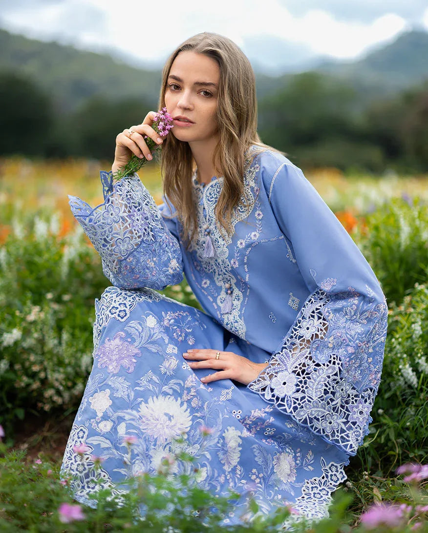Azure Bloom - Aqsa Fabrics