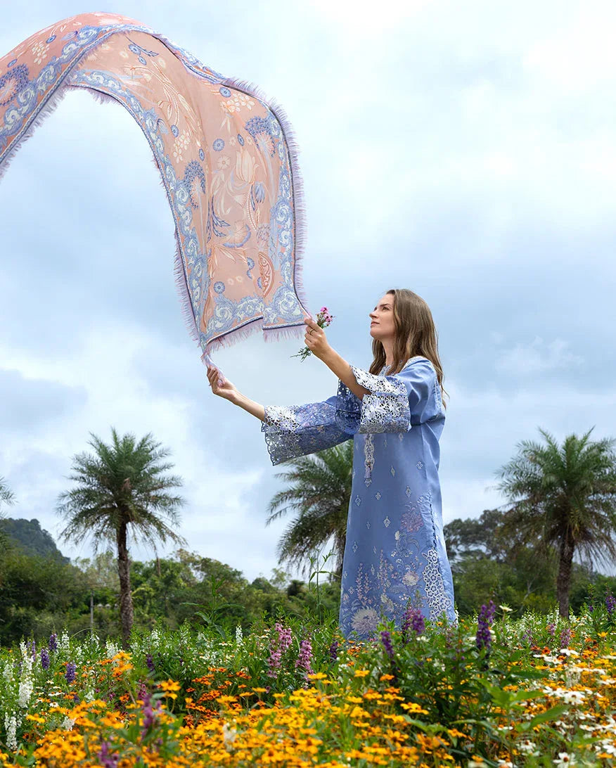 Azure Bloom - Aqsa Fabrics