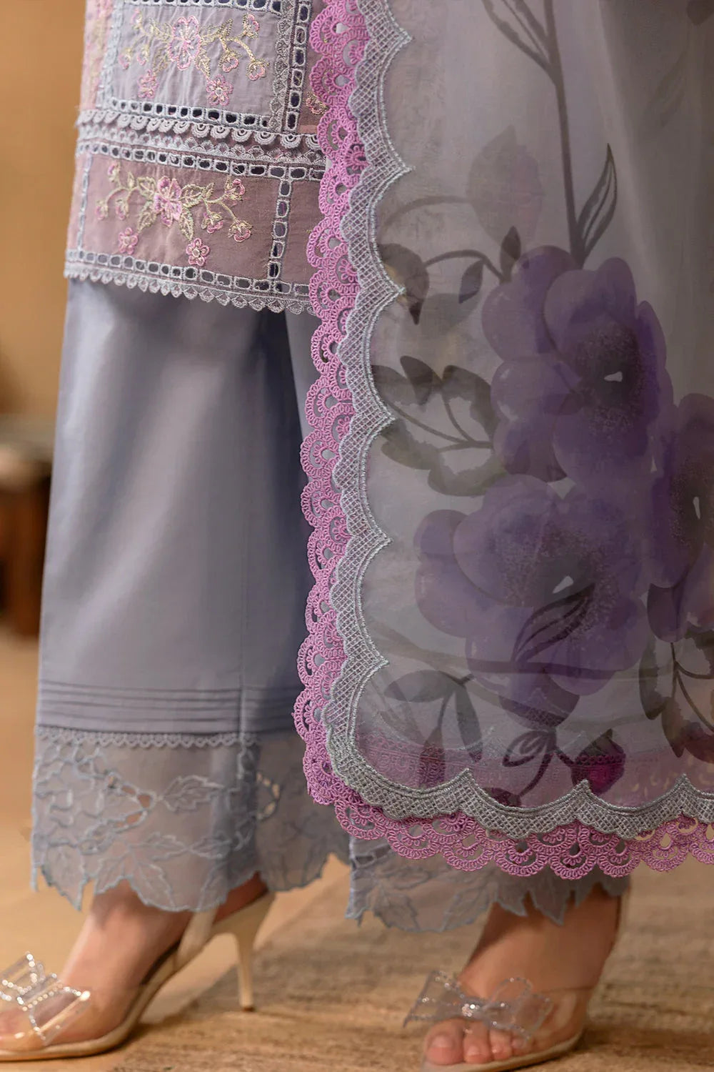 Saira Rizwan | Luxury Lawn 25 |EDRINA-SRL25-03 - Aqsa Fabrics