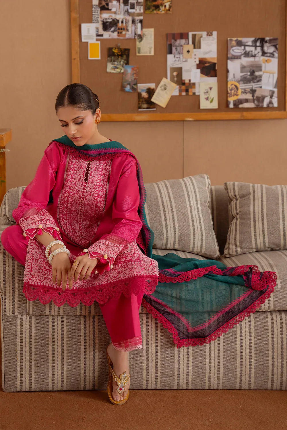 Saira Rizwan | Laanem Summer Lawn 25 | ELARA-A-SRL25-01 - Aqsa Fabrics