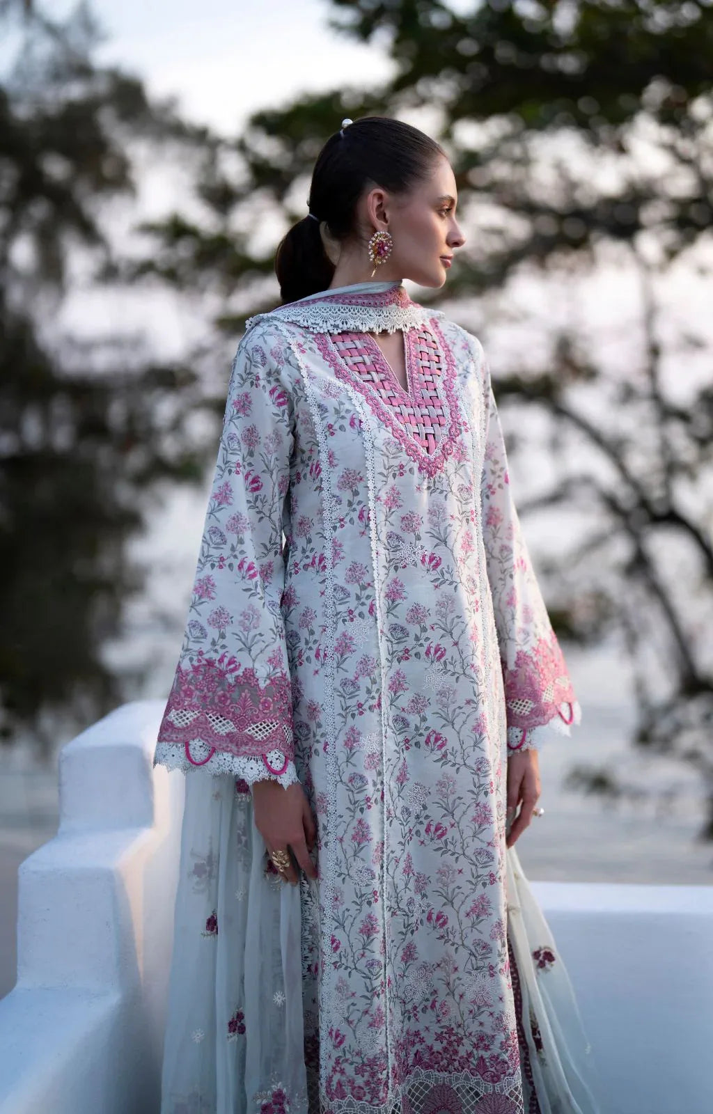 AJR Couture | Printakari Lawn 25 | Blush - Aqsa Fabrics