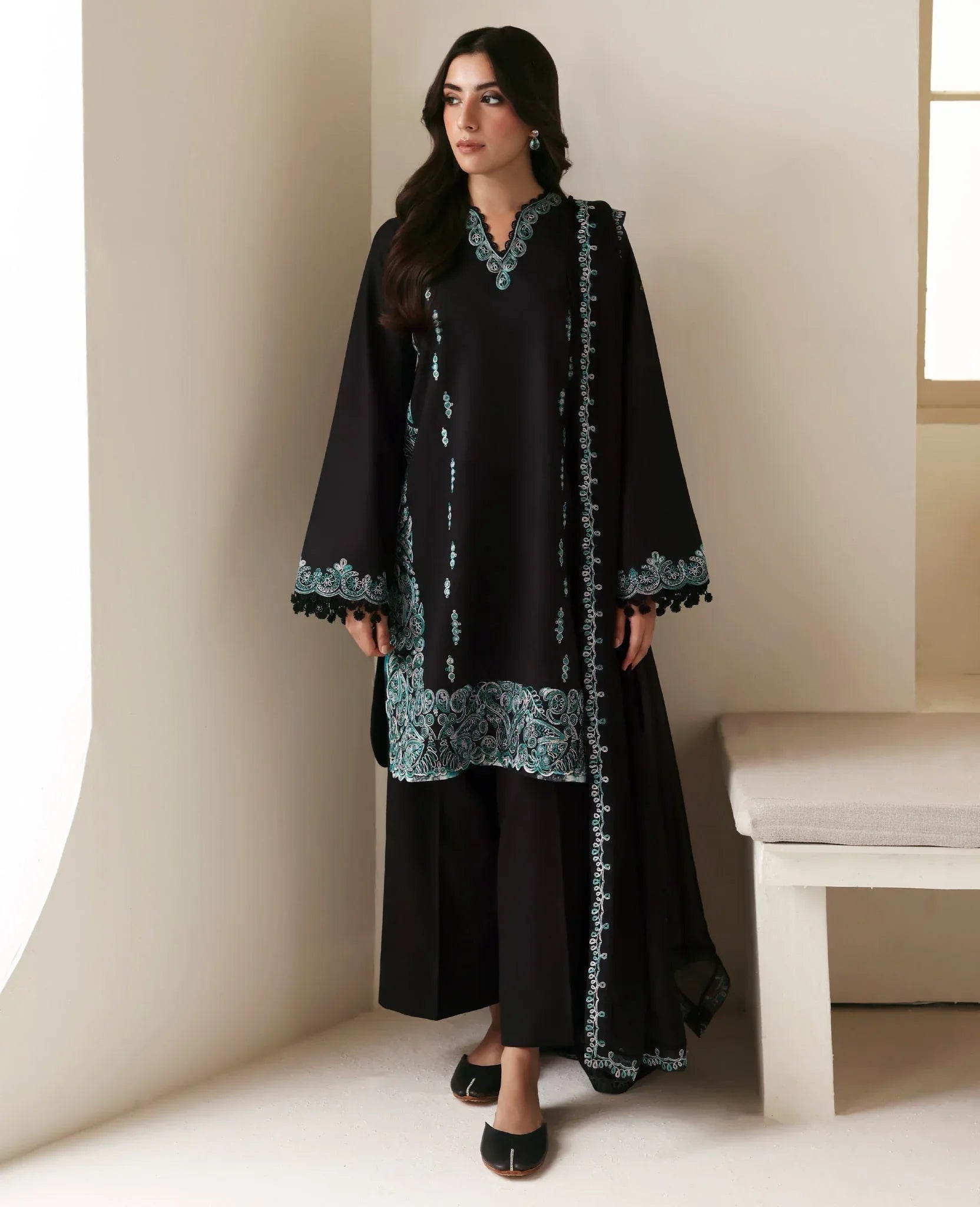 Republic Womenswear | Basics Pre Fall 25 | Noire - Aqsa Fabrics
