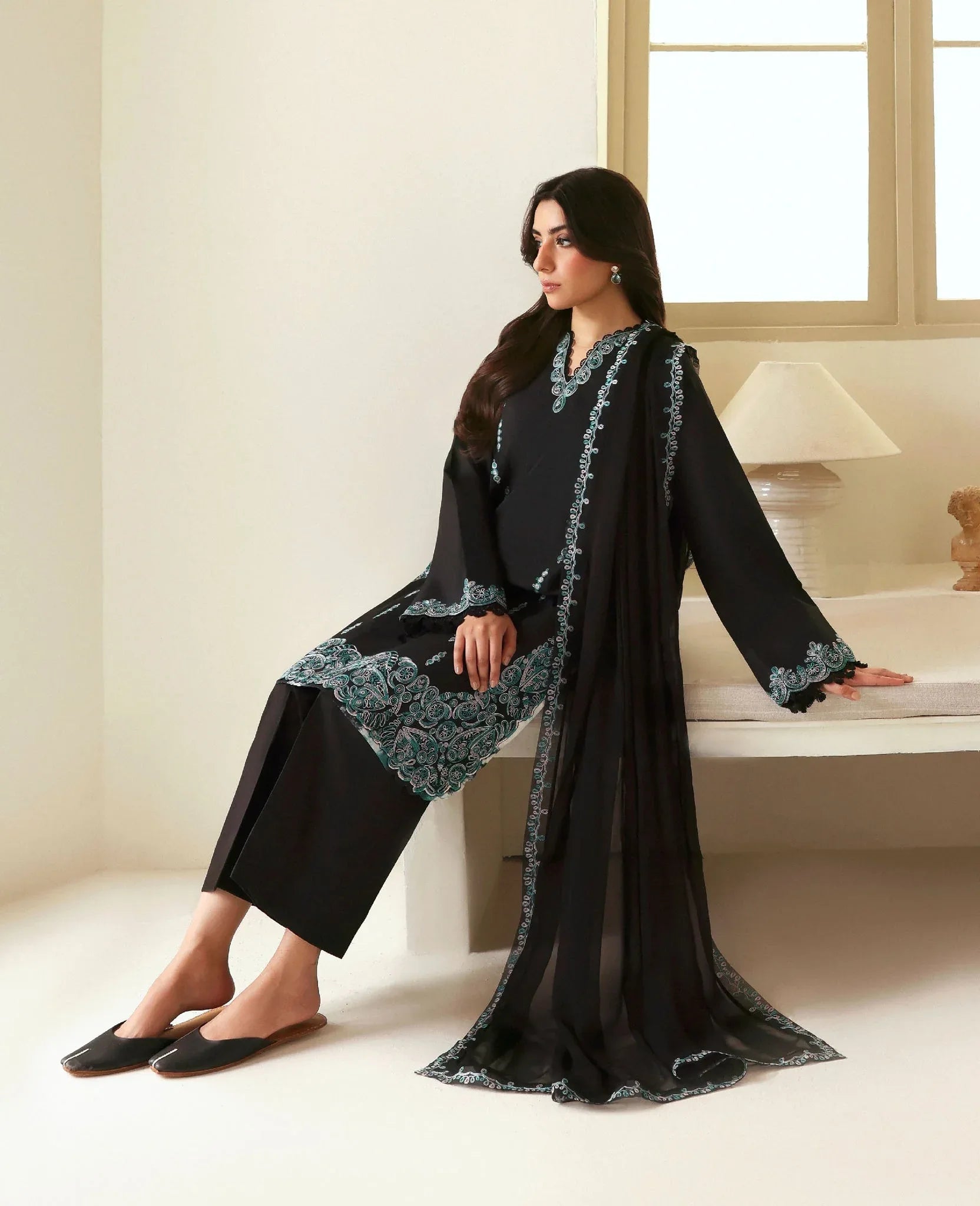 Republic Womenswear | Basics Pre Fall 25 | Noire - Aqsa Fabrics