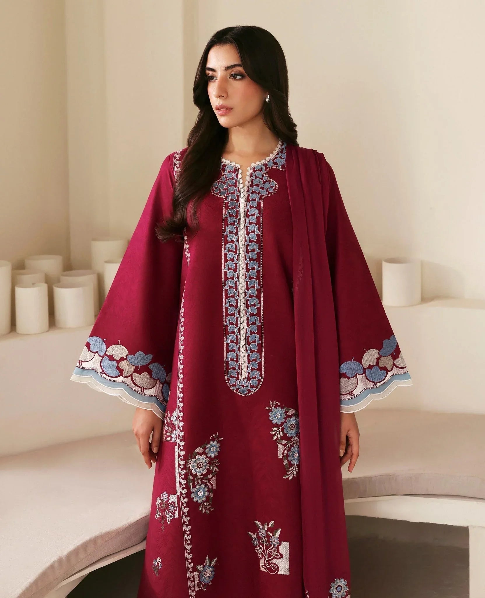 Republic Womenswear | Basics Pre Fall 25 | Fleurine - Aqsa Fabrics