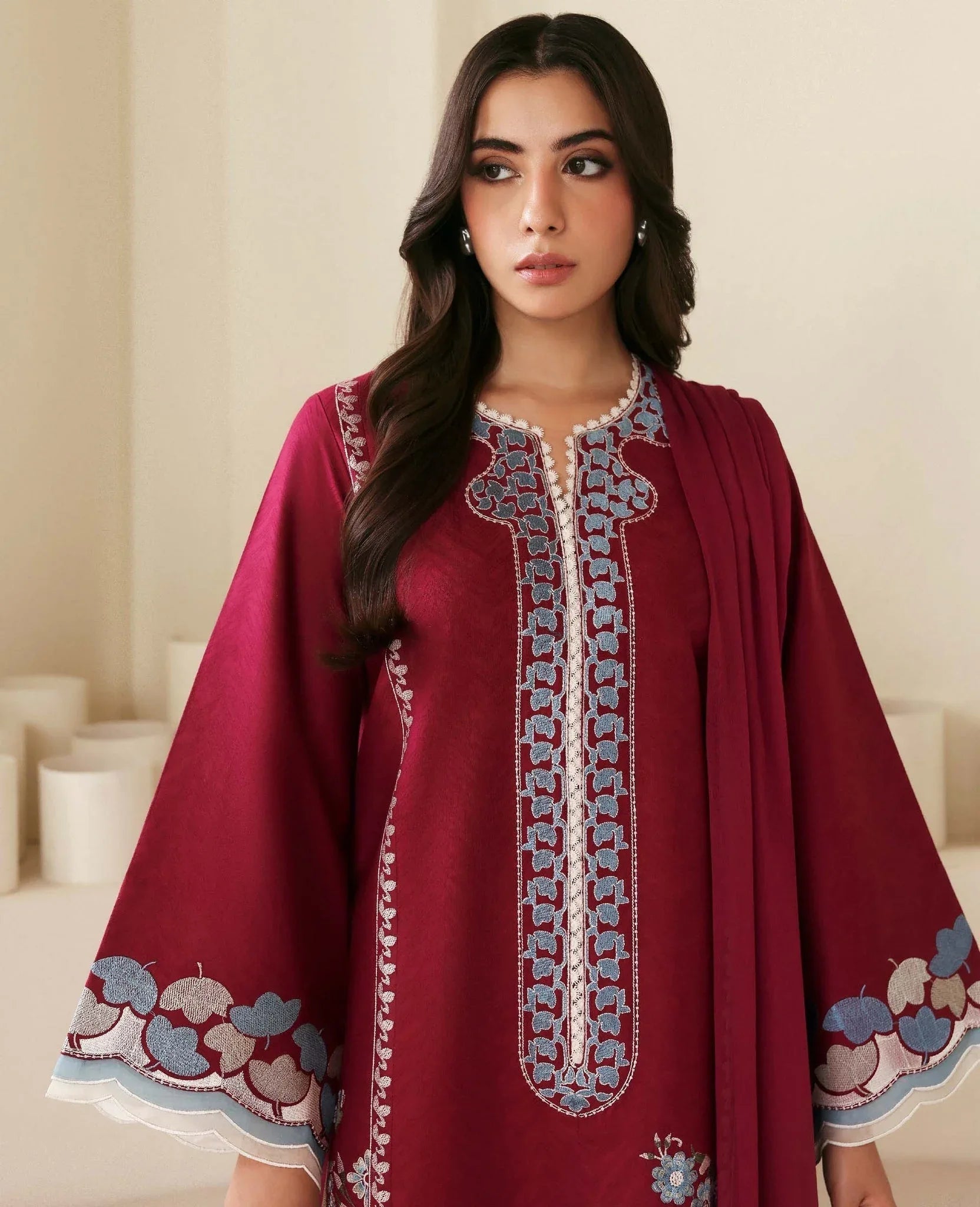 Republic Womenswear | Basics Pre Fall 25 | Fleurine - Aqsa Fabrics