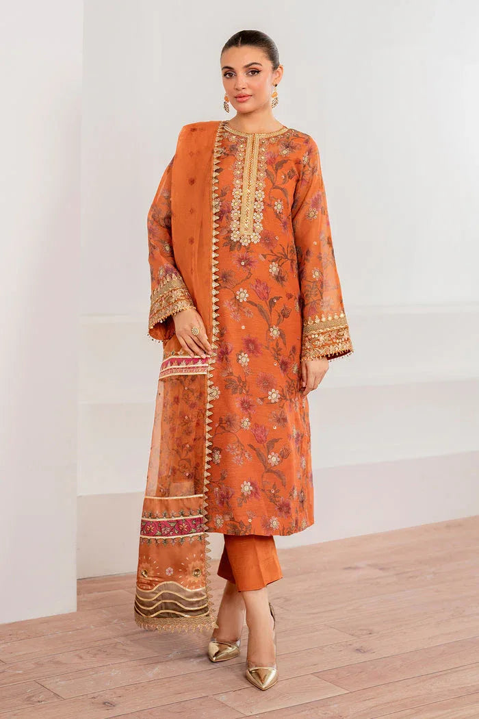 Baroque | Velvet Formals | COTTON NET UF-701 - Aqsa Fabrics