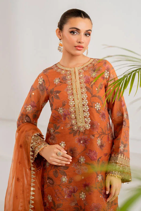 Baroque | Velvet Formals | COTTON NET UF-701 - Aqsa Fabrics