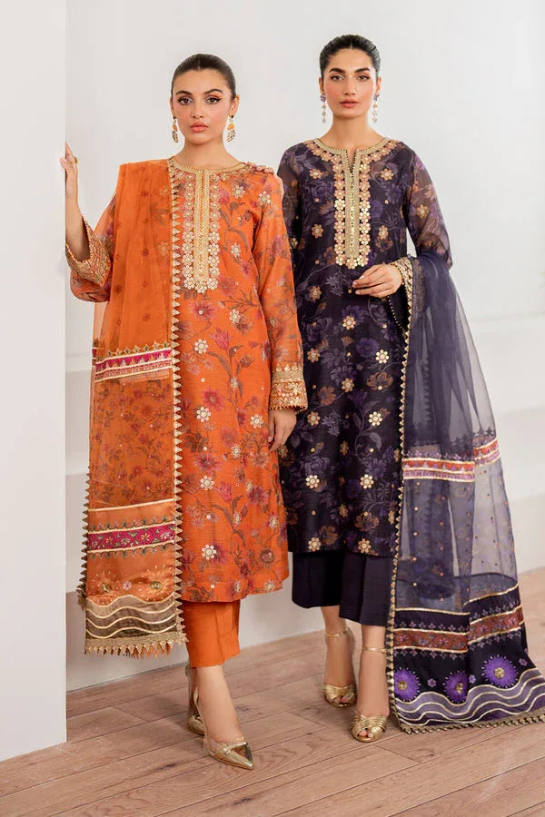 Baroque | Velvet Formals | COTTON NET UF-701 - Aqsa Fabrics
