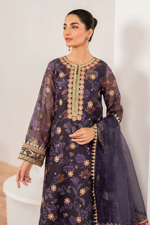 Baroque | Velvet Formals | COTTON NET UF-702 - Aqsa Fabrics