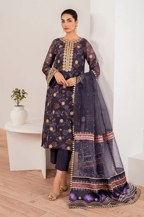 Baroque | Velvet Formals | COTTON NET UF-702 - Aqsa Fabrics