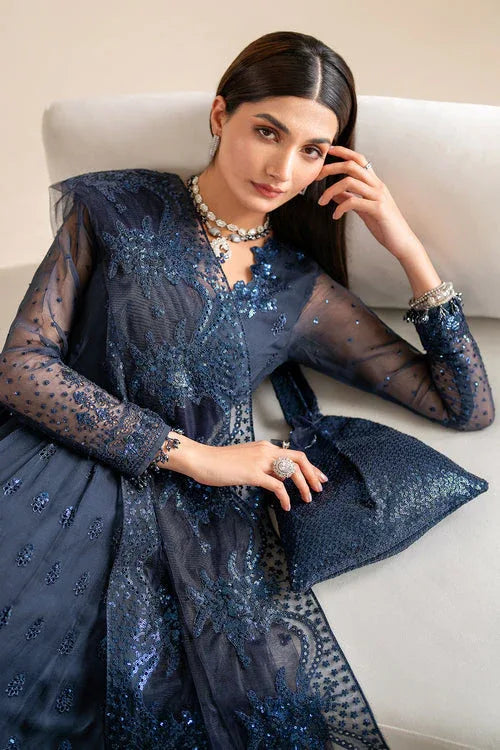 Baroque | Velvet Formals | CHIFFON UF-617 - Aqsa Fabrics