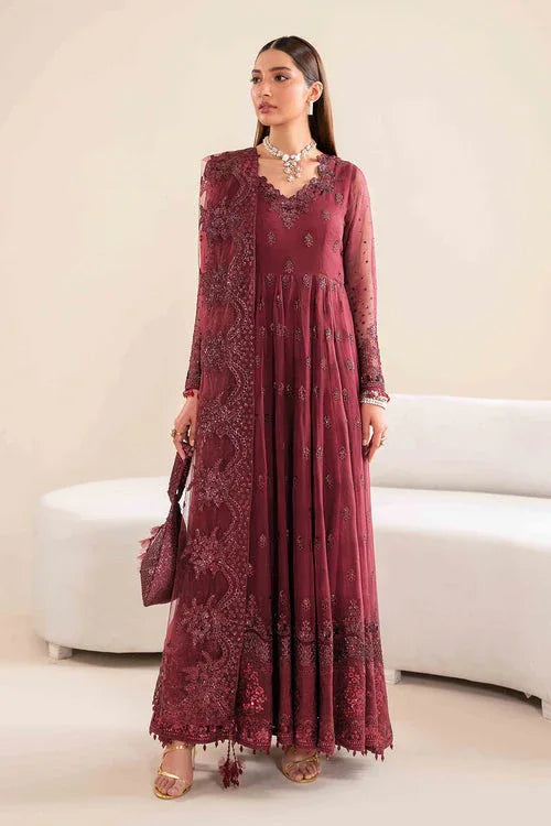 Baroque | Velvet Formals | CHIFFON UF-618 - Aqsa Fabrics