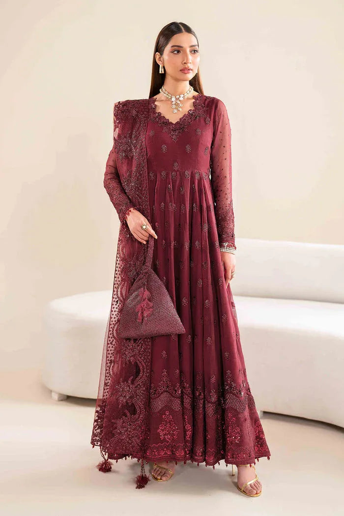 Baroque | Velvet Formals | CHIFFON UF-618 - Aqsa Fabrics