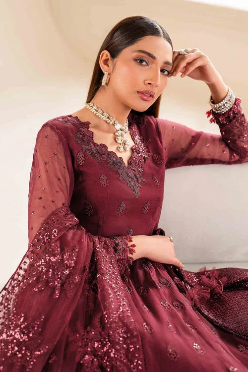 Baroque | Velvet Formals | CHIFFON UF-618 - Aqsa Fabrics