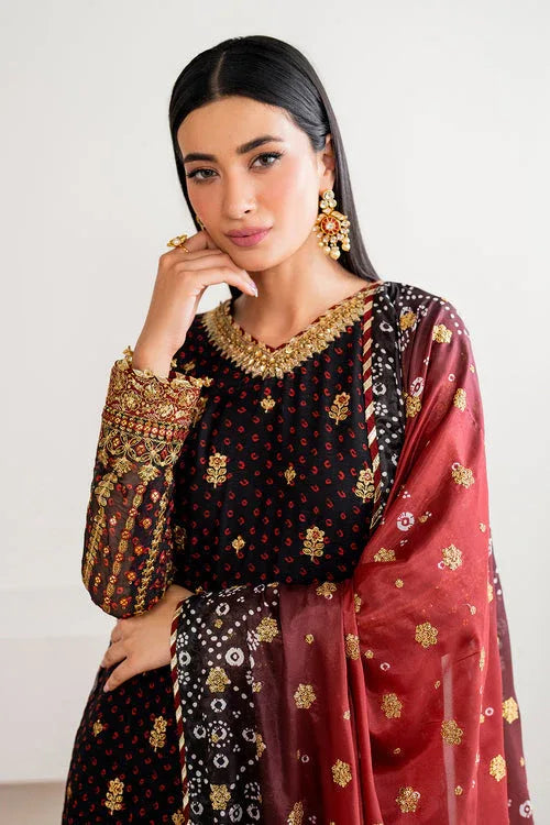 Baroque | Velvet Formals | CHIFFON UF-683 - Aqsa Fabrics