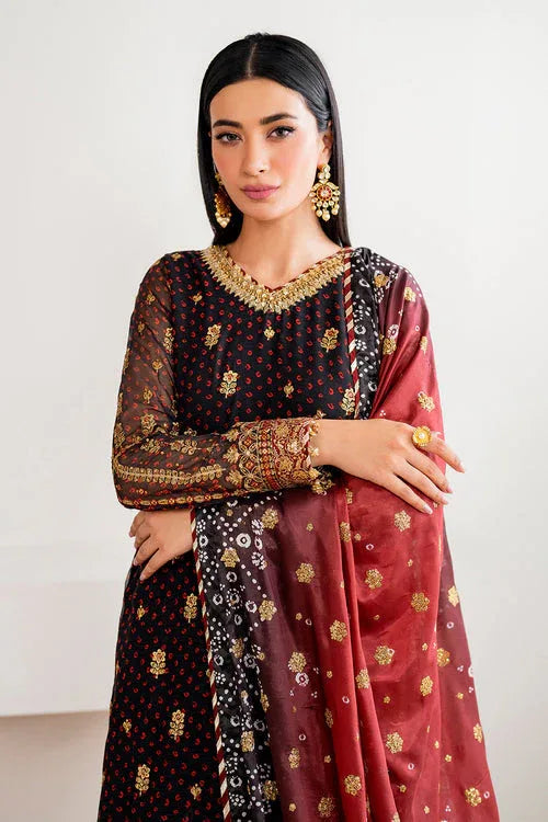 Baroque | Velvet Formals | CHIFFON UF-683 - Aqsa Fabrics