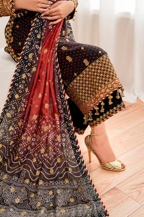 Baroque | Velvet Formals | CHIFFON UF-683 - Aqsa Fabrics