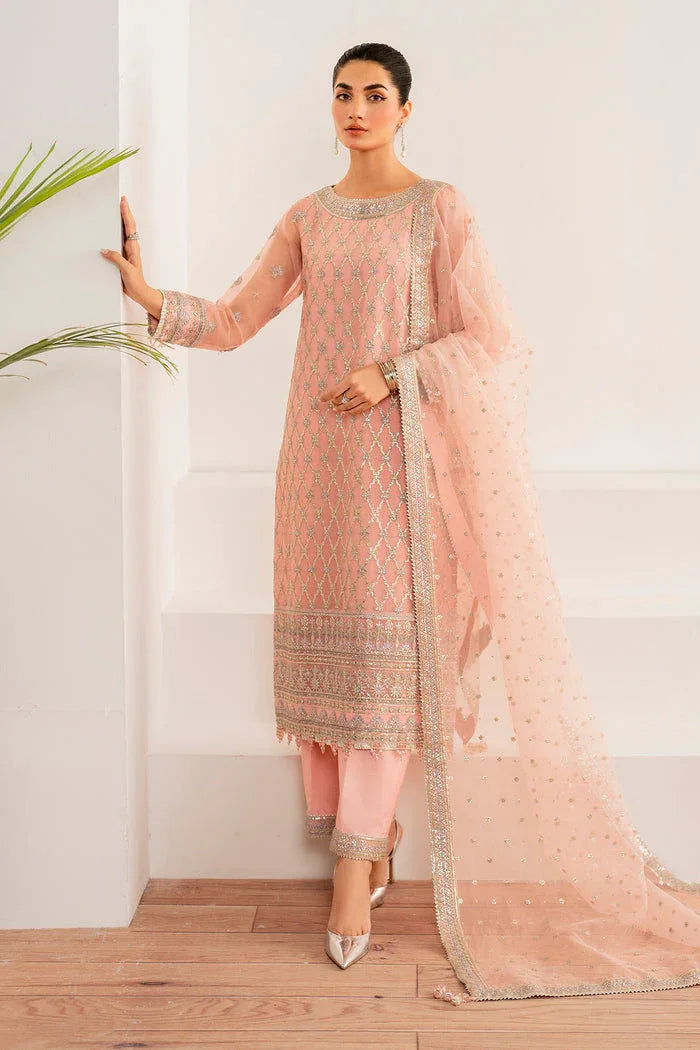 Baroque | Velvet Formals | CHIFFON UF-697 - Aqsa Fabrics