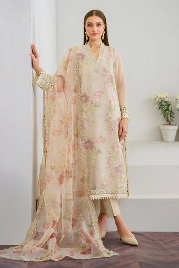 Baroque | Velvet Formals | ORGANZA UF-523 - Aqsa Fabrics