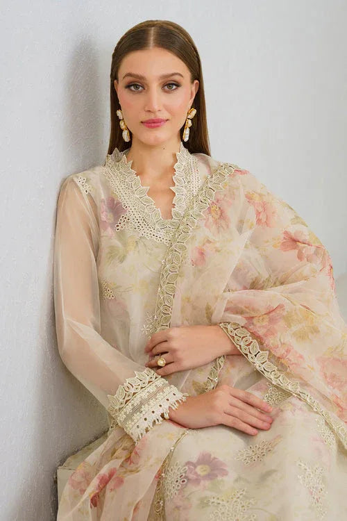 Baroque | Velvet Formals | ORGANZA UF-523 - Aqsa Fabrics