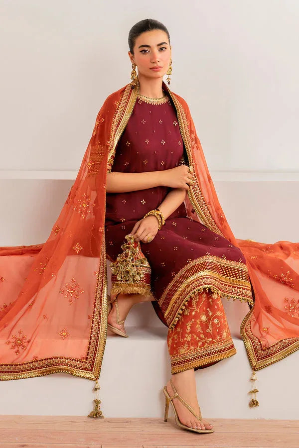 Baroque | Velvet Formals | CHIFFON UF-698 - Aqsa Fabrics