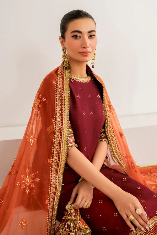 Baroque | Velvet Formals | CHIFFON UF-698 - Aqsa Fabrics