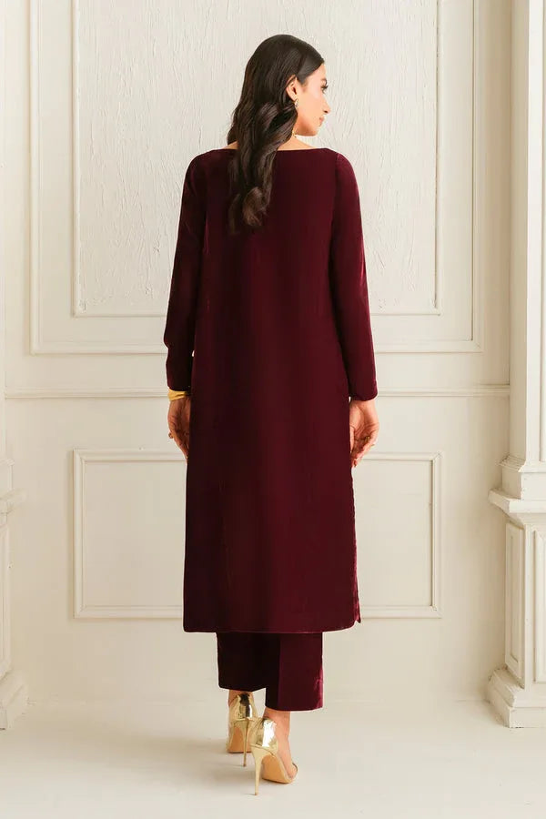 Baroque | Luxury Pret 24 | VELVET SUIT PR-1009 - Aqsa Fabrics