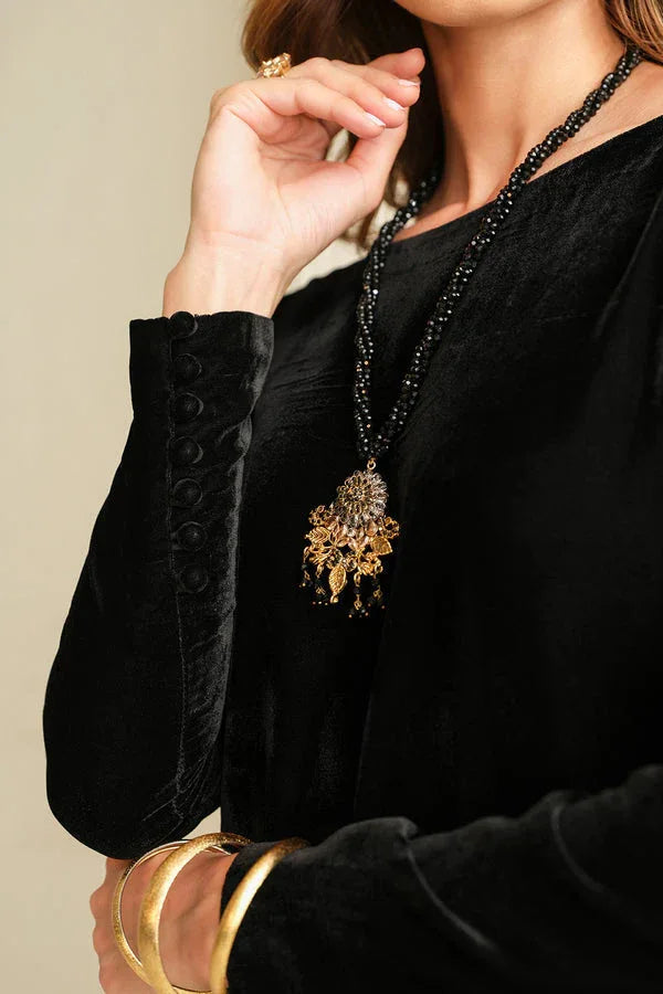Baroque | Luxury Pret 24 | VELVET SUIT PR-1010 - Aqsa Fabrics