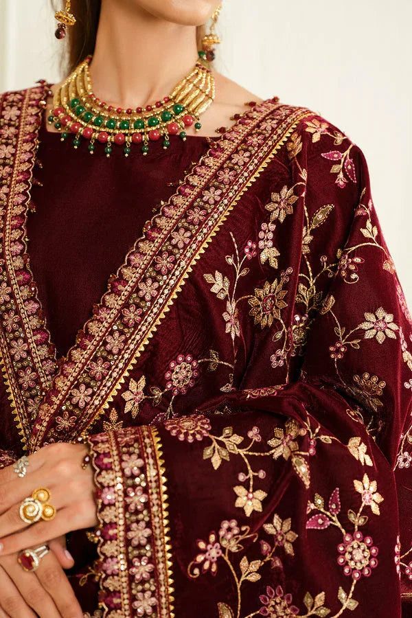 Baroque | Luxury Pret 24 | VELVET SUIT PR-1013 - Aqsa Fabrics