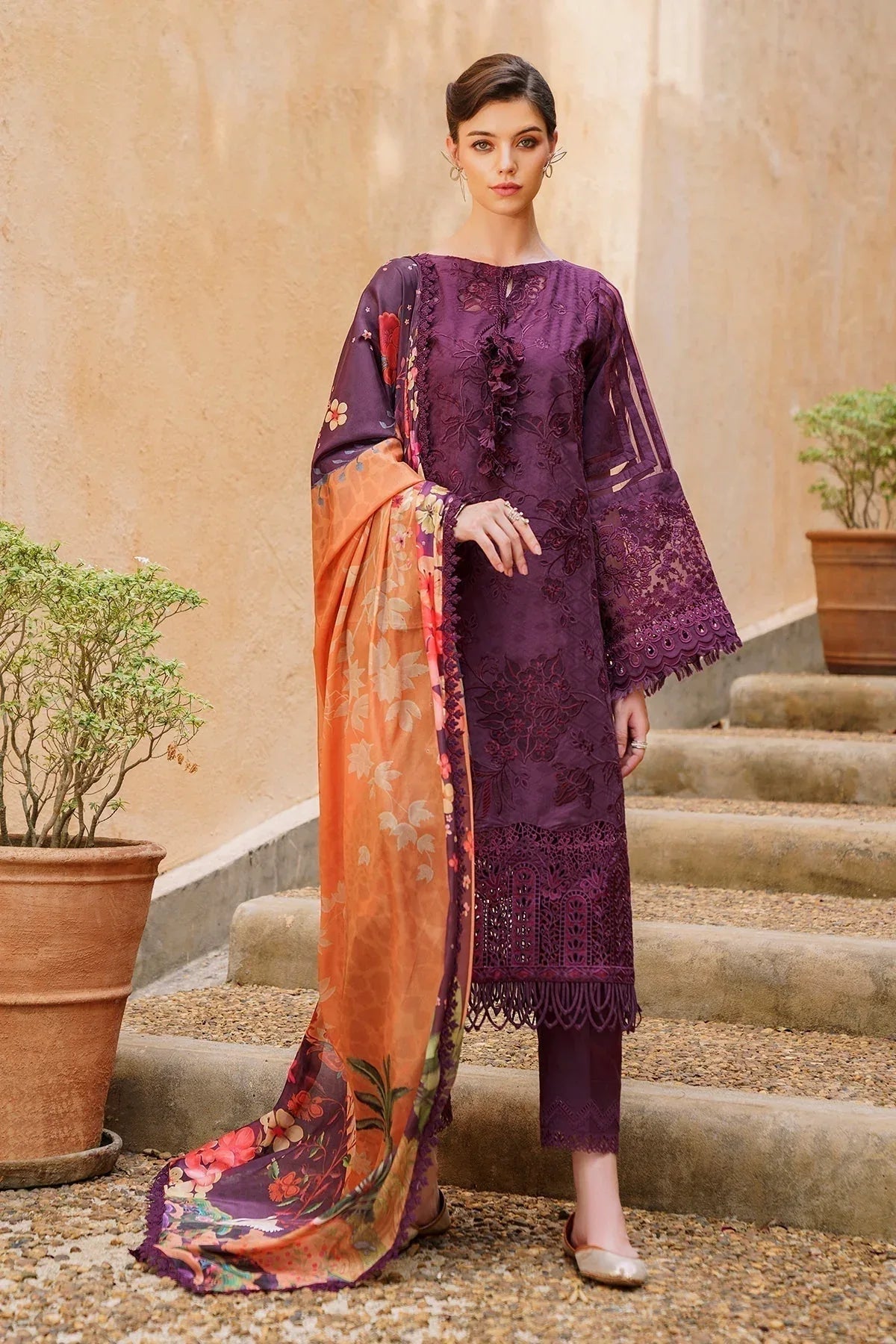 Baroque | Swiss Lawn 24 | SL12-D04 - Aqsa Fabrics
