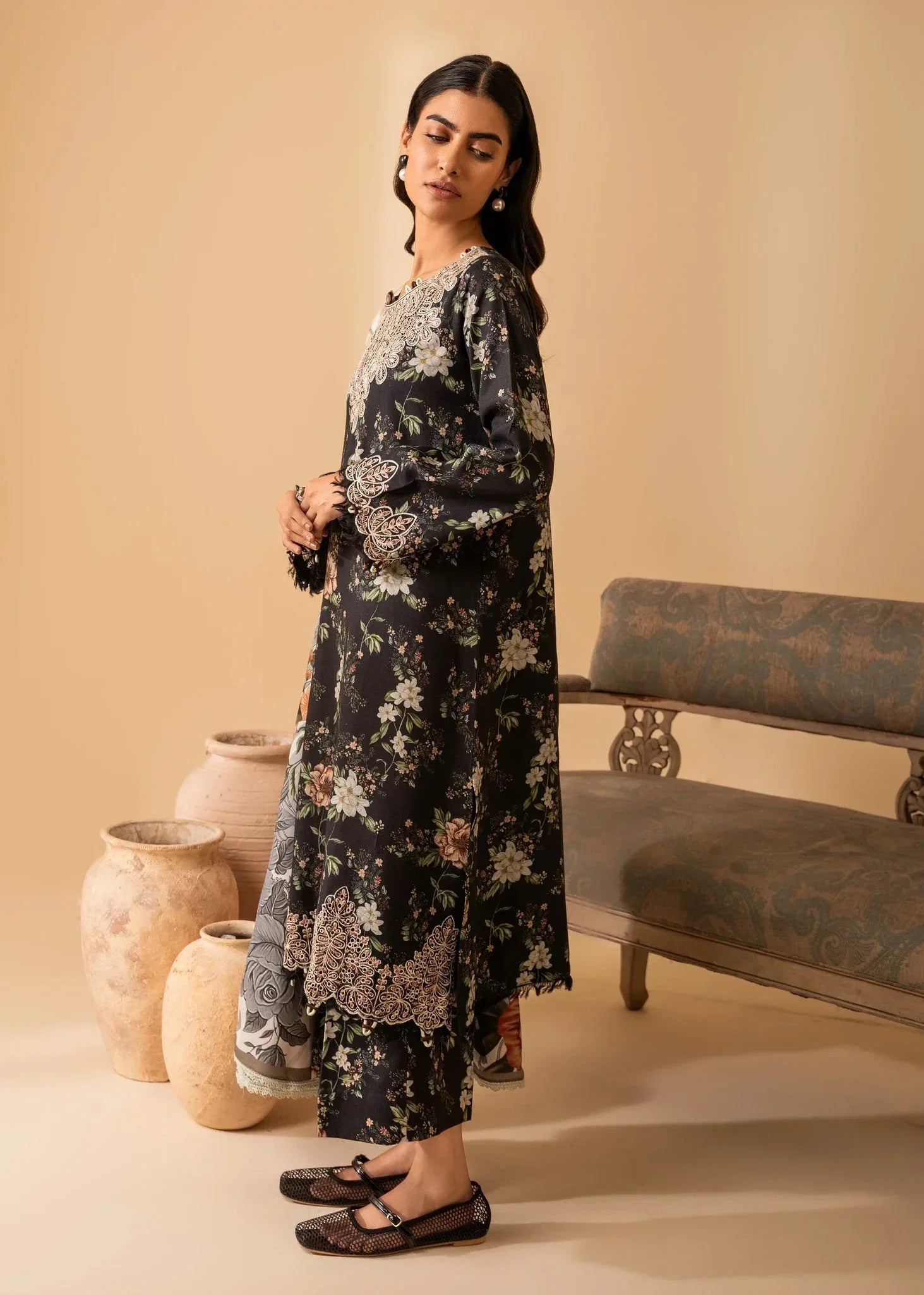 Nureh | Shades of Winter | ELARA (AZ-01) - Aqsa Fabrics
