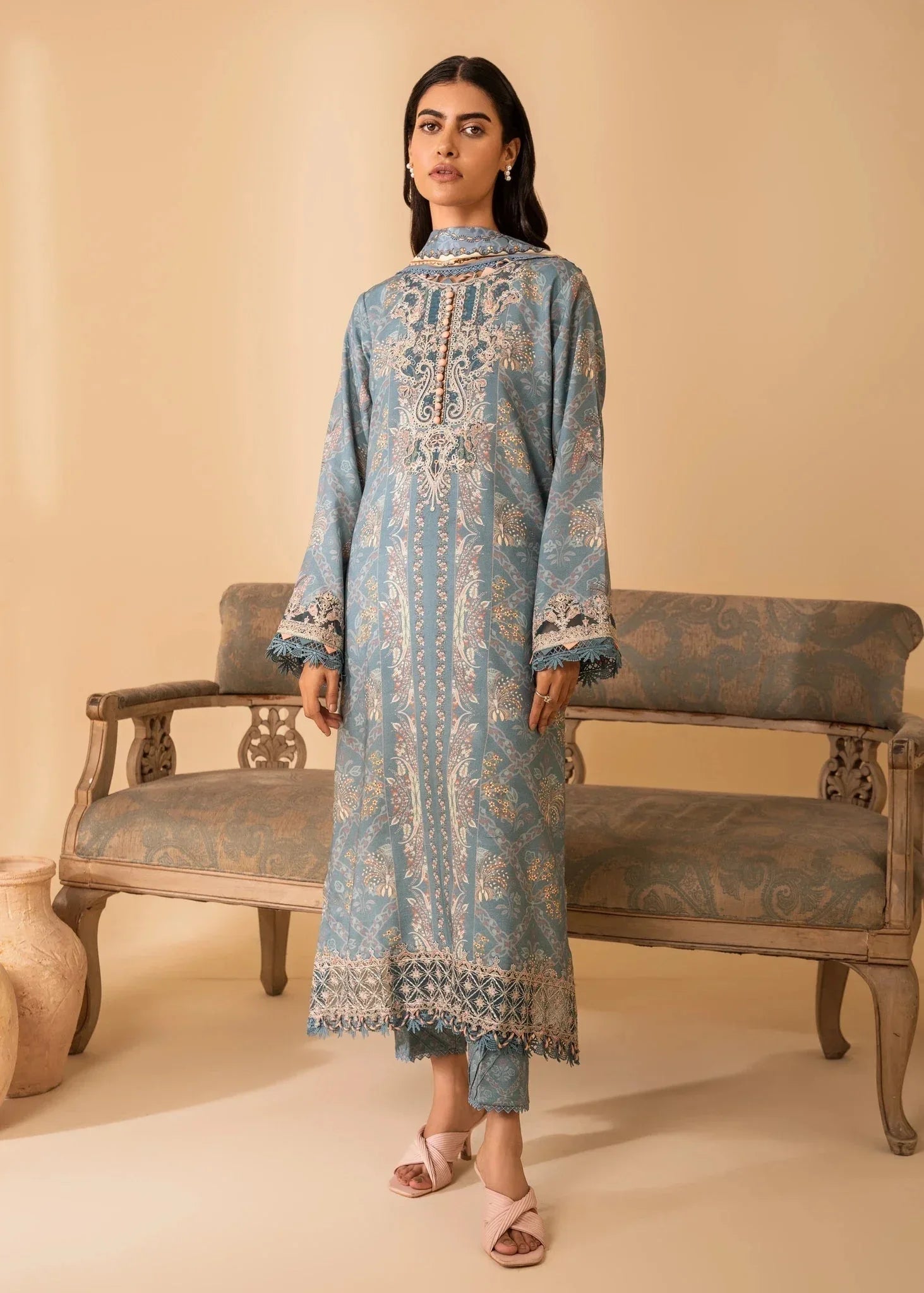Nureh | Shades of Winter | SERENA (AZ-05) - Aqsa Fabrics