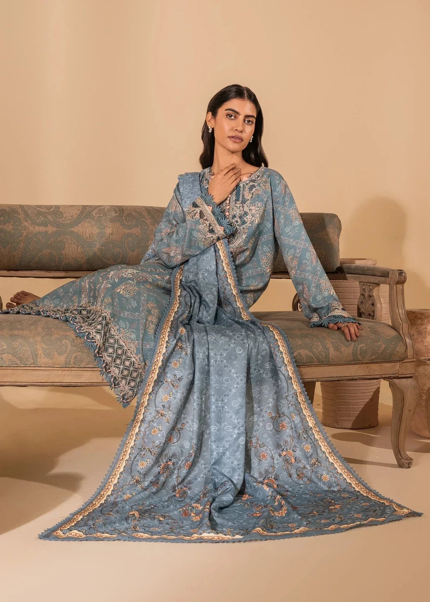 Nureh | Shades of Winter | SERENA (AZ-05) - Aqsa Fabrics
