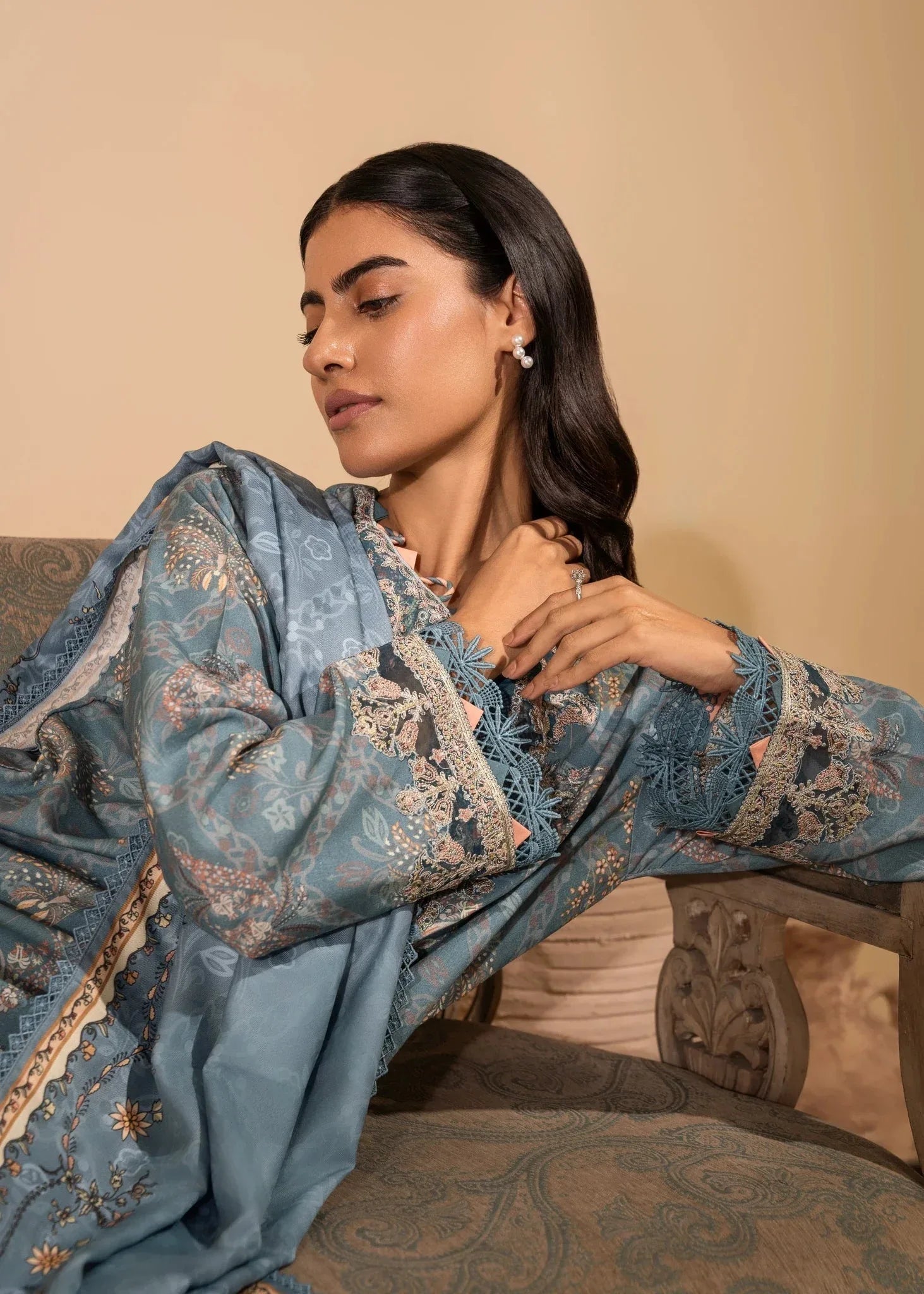 Nureh | Shades of Winter | SERENA (AZ-05) - Aqsa Fabrics